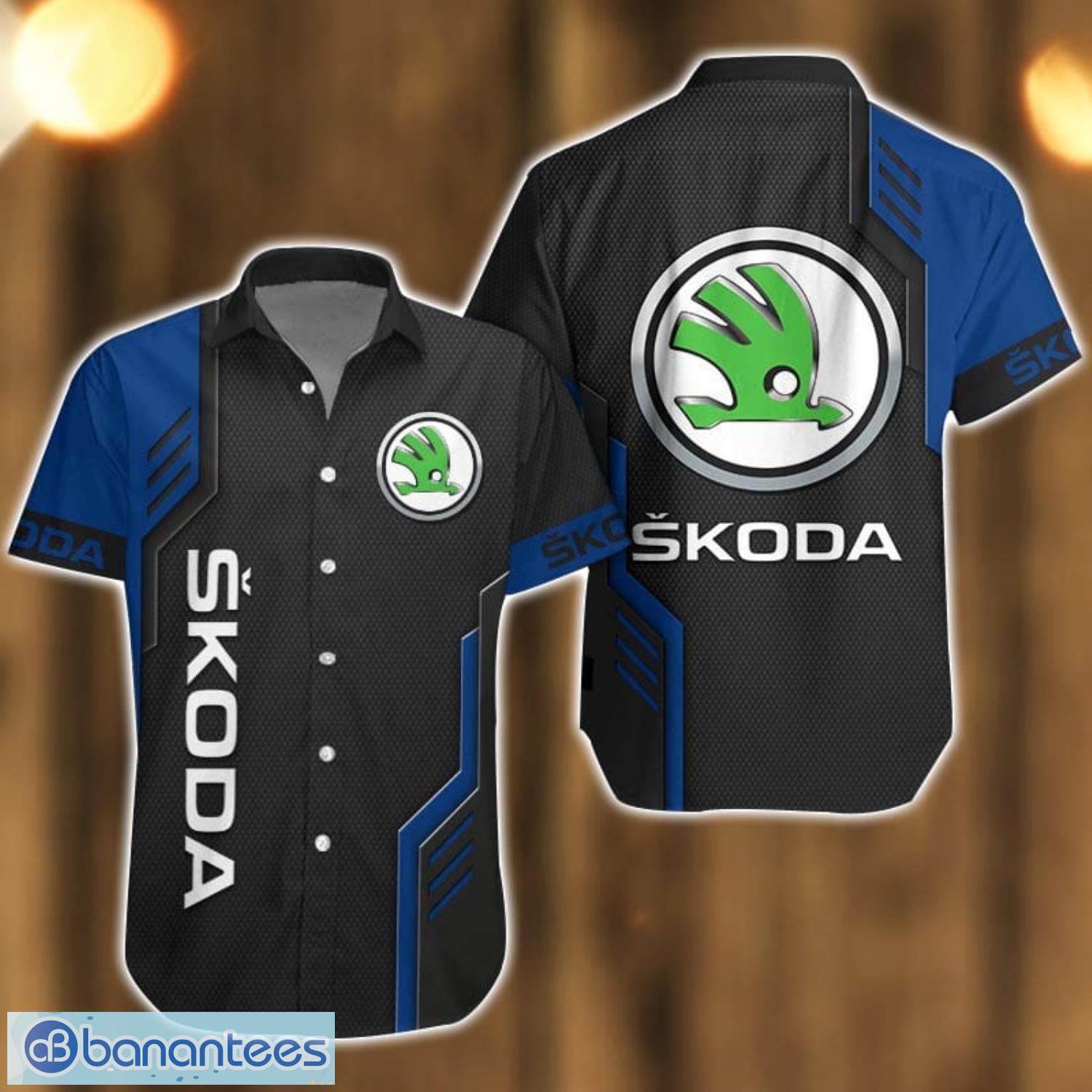 skoda logo car hawaiian shirt gift ideas image Skoda Logo Car Hawaiian Shirt Gift Ideas Product Photo 1