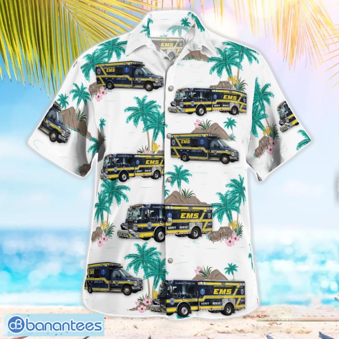 south carolina berkeley county ems beach hawaiian shirt summer gift 1 image South Carolina Berkeley County EMS Beach Hawaiian Shirt Summer Gift Product Photo 2