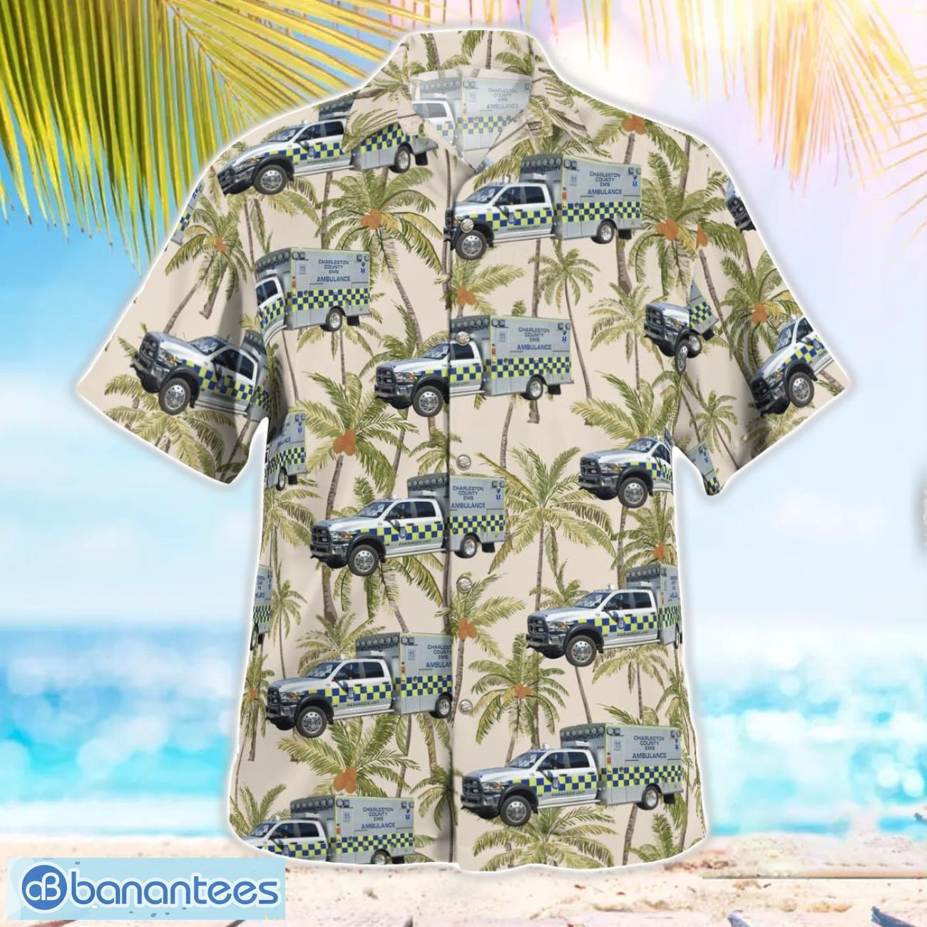 south carolina charleston county ems hawaiian shirt men women beach shirt 2 image South Carolina, Charleston County EMS Hawaiian Shirt Men Women Beach Shirt Product Photo 3