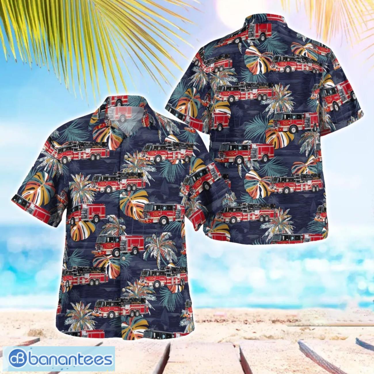 south carolina city of charleston fire department 3d hawaiian shirt gift for summer image South Carolina City of Charleston Fire Department 3D Hawaiian Shirt Gift For Summer Product Photo 1