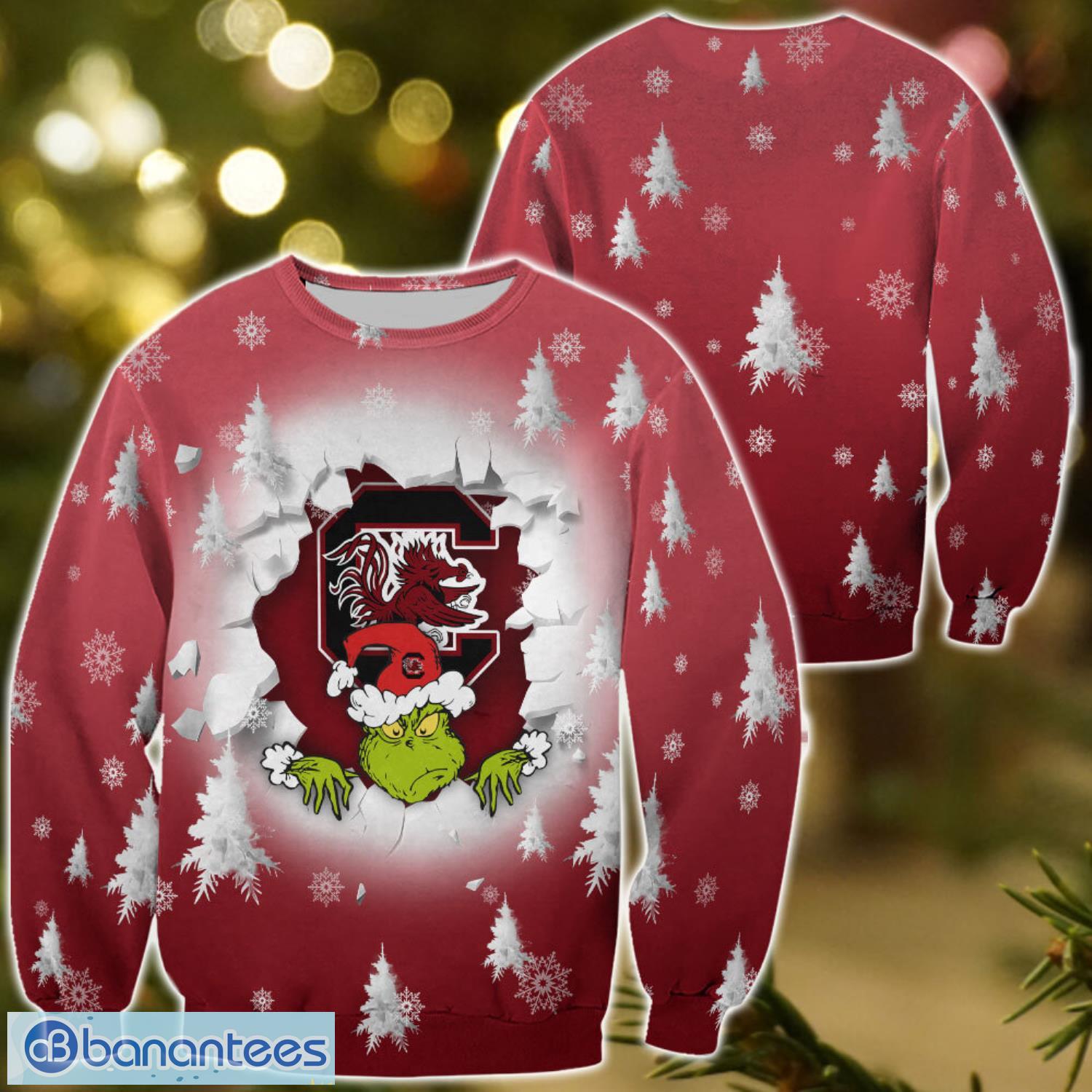 south carolina gamecocks grinch 3d t shirt hoodie sweatshirt gift for christmas image South Carolina Gamecocks Grinch 3D T-Shirt Hoodie Sweatshirt Gift For Christmas Product Photo 1