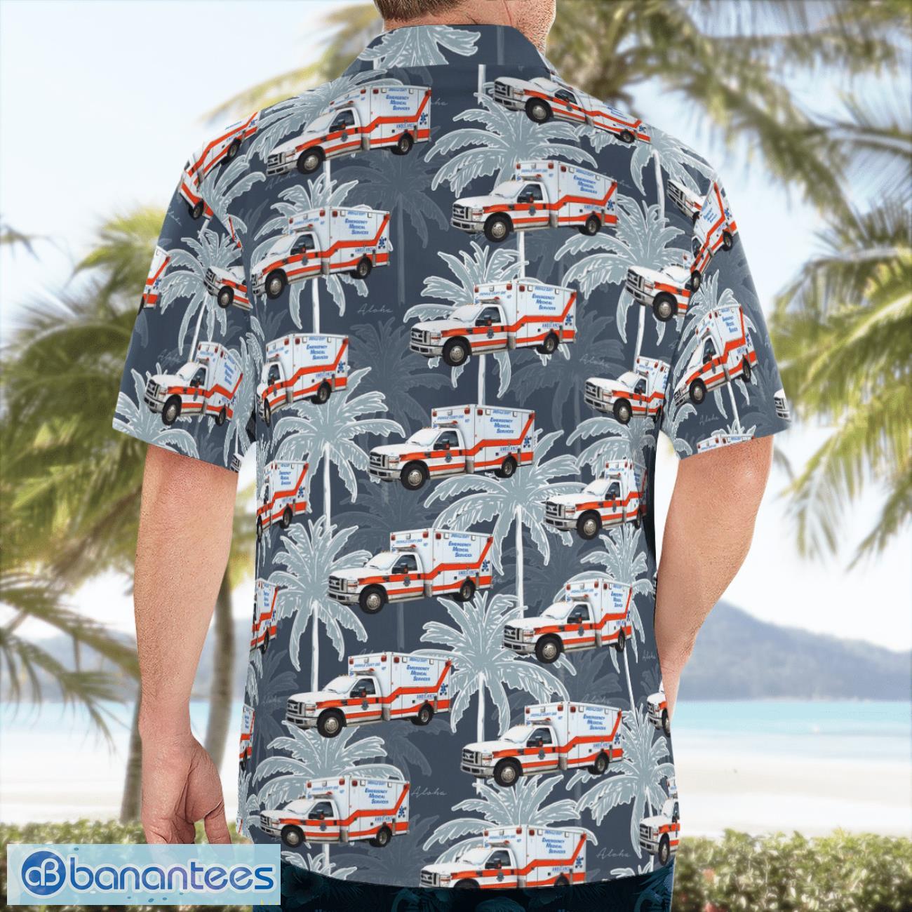 south carolina greenville county ems hawaiian shirt summer beach shirt 1 image South Carolina, Greenville County EMS Hawaiian Shirt Summer Beach Shirt Product Photo 2