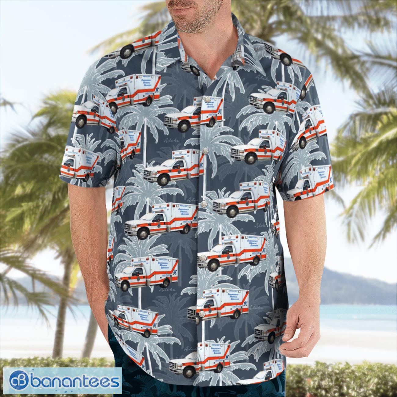 South Carolina, Greenville County EMS Hawaiian Shirt Summer Beach Shirt South Carolina, Greenville County EMS Hawaiian Shirt Summer Beach Shirt Product Photo 4