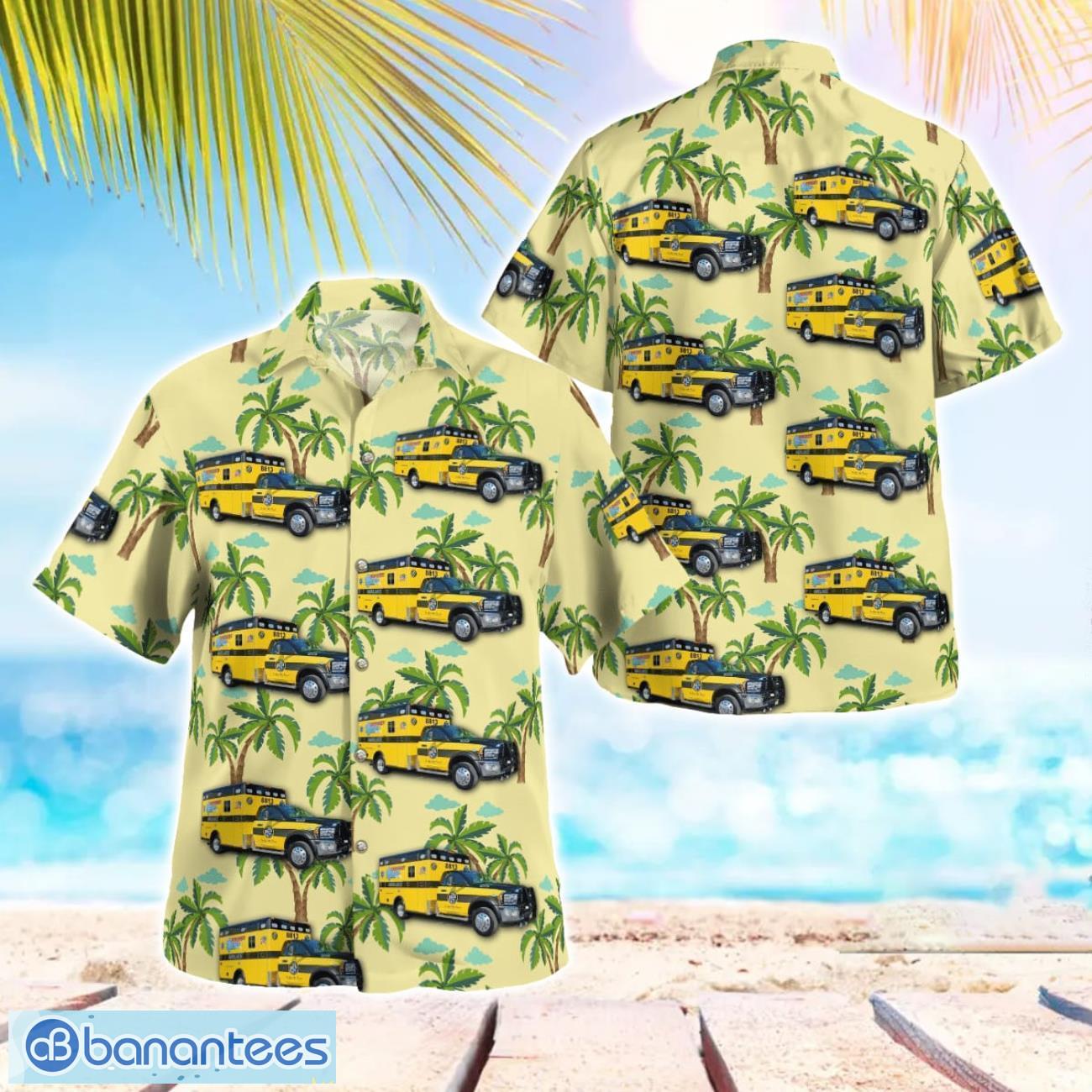 south carolina union county ems aloha hawaiian shirt image South Carolina, Union County EMS Aloha Hawaiian Shirt Product Photo 1