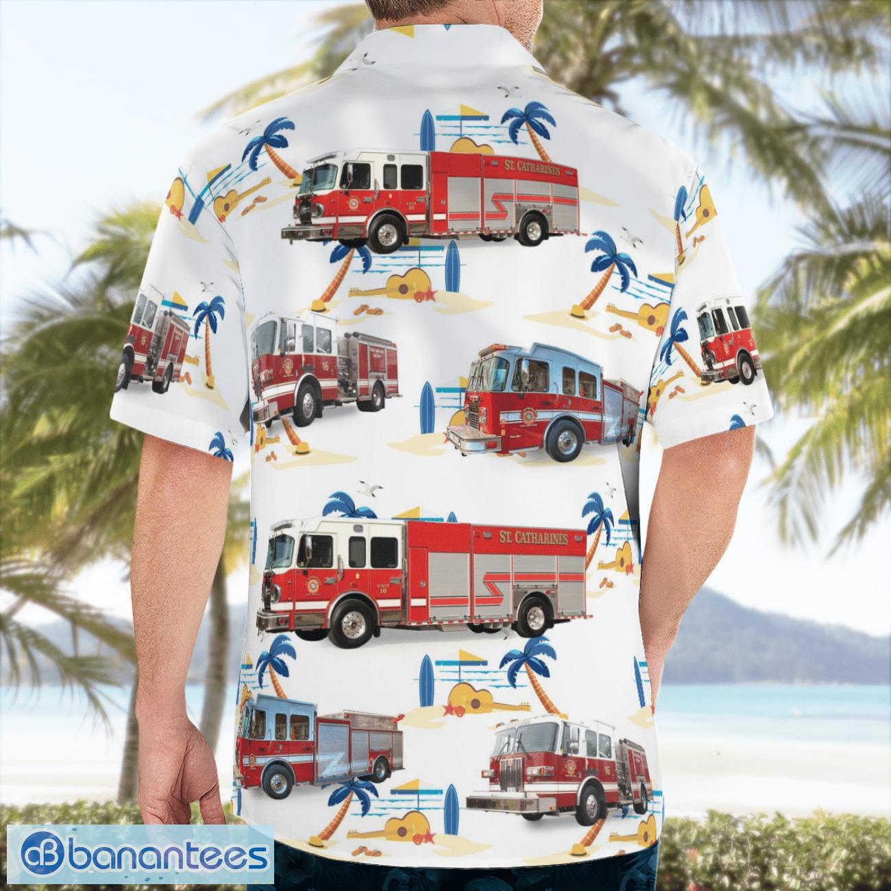 st catharines fire services 3d summer aloha hawaiian shirt 1 image St. Catharines Fire Services 3D Summer Aloha Hawaiian Shirt Product Photo 2
