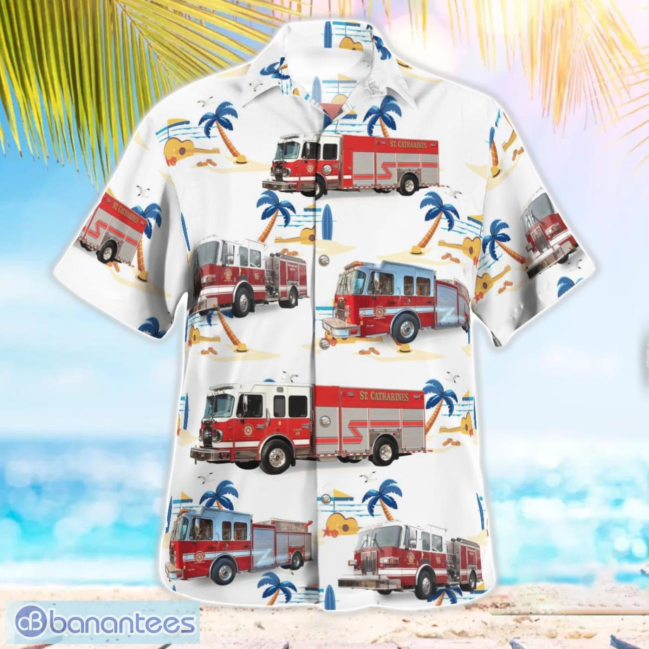 St. Catharines Fire Services 3D Summer Aloha Hawaiian Shirt St. Catharines Fire Services 3D Summer Aloha Hawaiian Shirt Product Photo 3