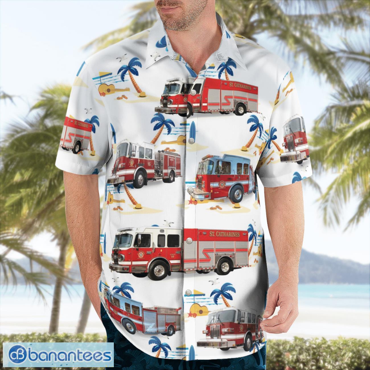 St. Catharines Fire Services 3D Summer Aloha Hawaiian Shirt St. Catharines Fire Services 3D Summer Aloha Hawaiian Shirt Product Photo 4