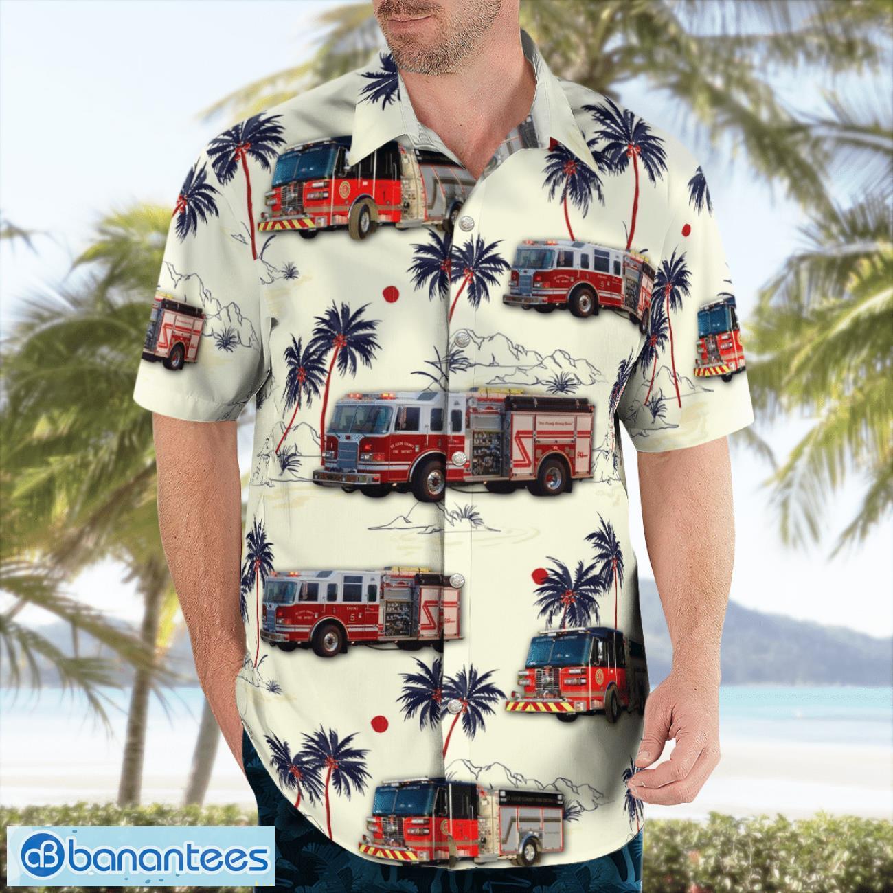 St. Lucie County Fire District Beach Hawaiian Shirt Summer Gift St. Lucie County Fire District Beach Hawaiian Shirt Summer Gift Product Photo 3