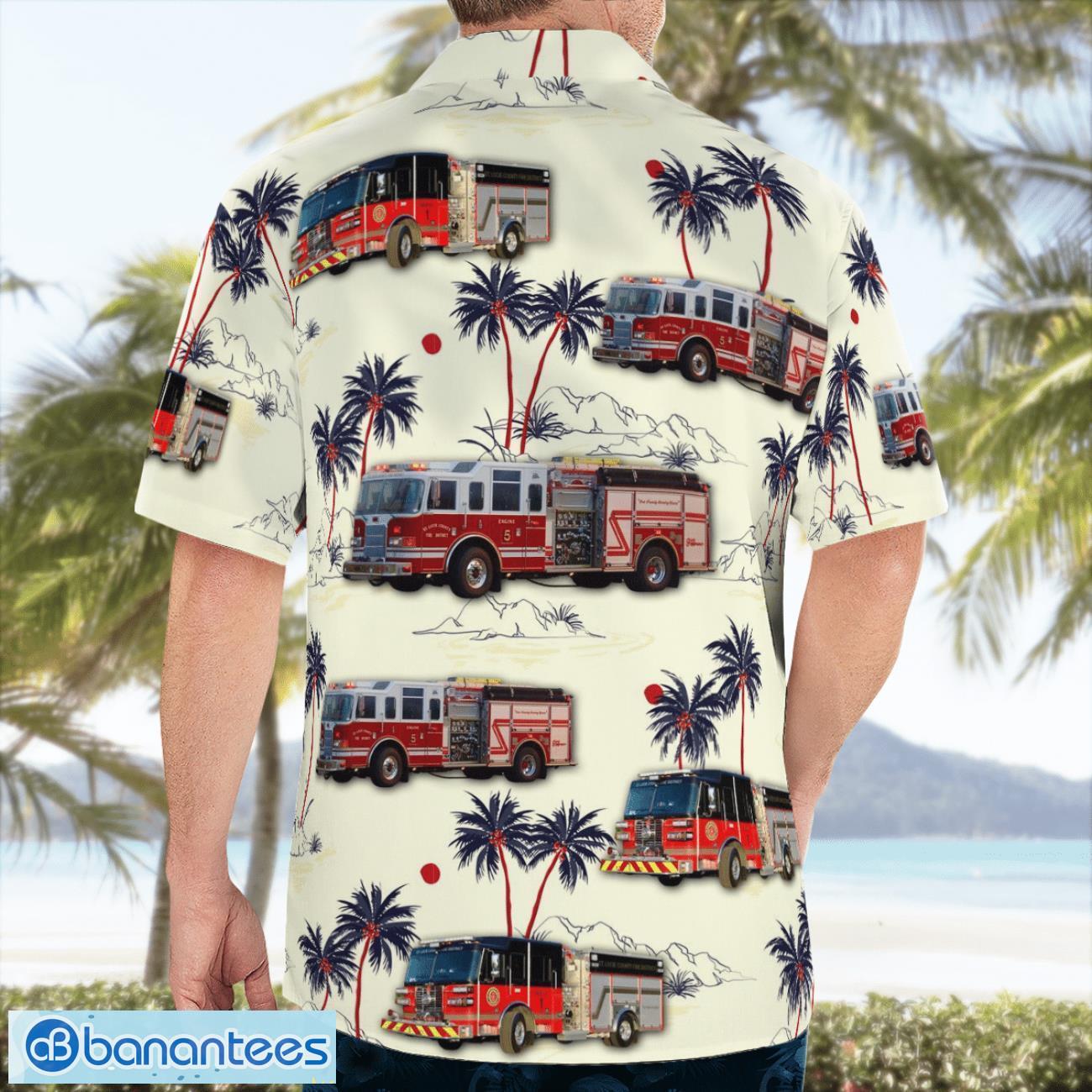 St. Lucie County Fire District Beach Hawaiian Shirt Summer Gift St. Lucie County Fire District Beach Hawaiian Shirt Summer Gift Product Photo 4