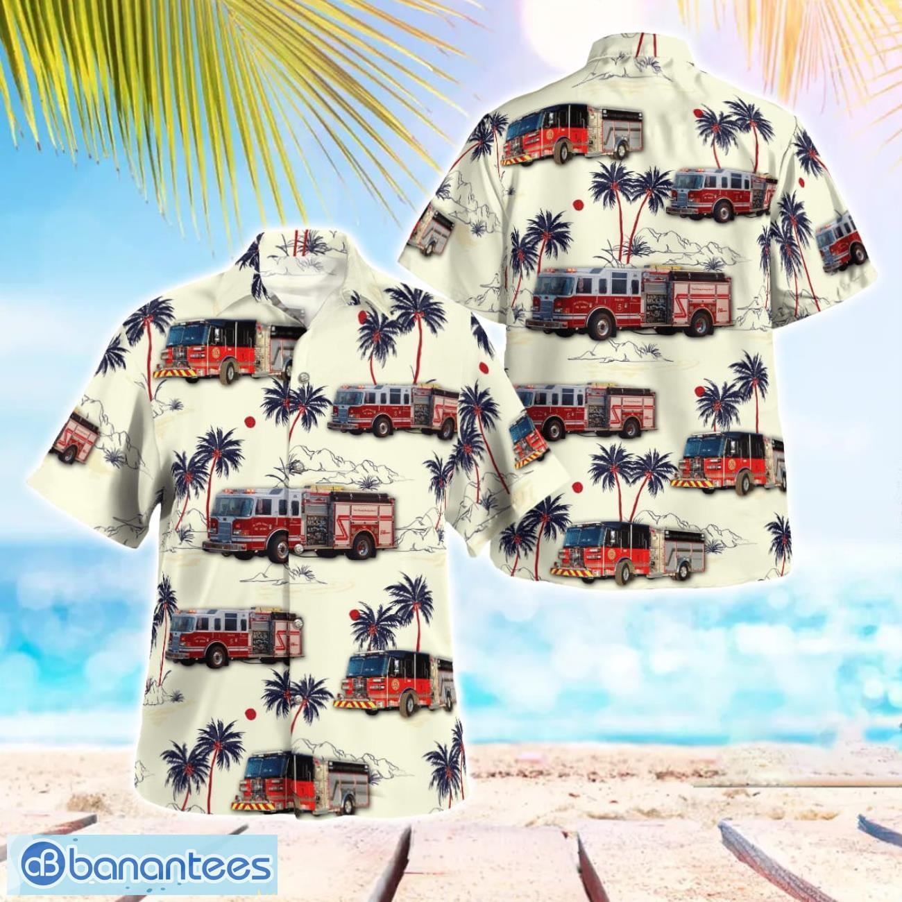st lucie county fire district beach hawaiian shirt summer gift image St. Lucie County Fire District Beach Hawaiian Shirt Summer Gift Product Photo 1