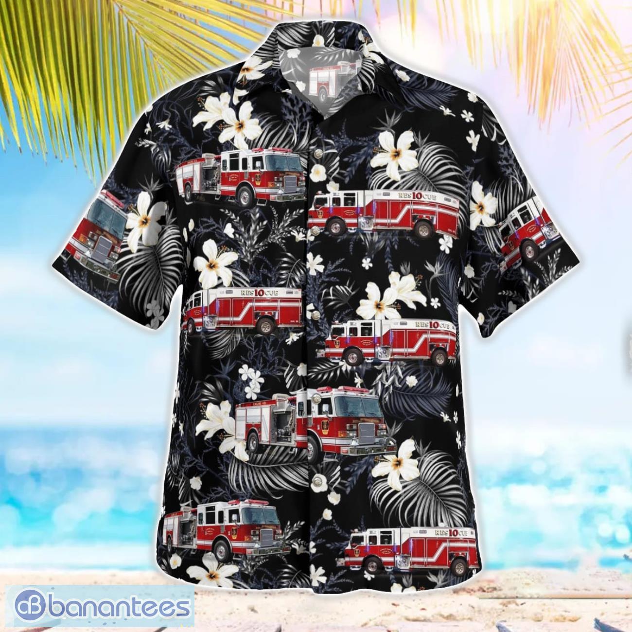 Stanford Heights Fire Department 3D Summer Aloha Hawaiian Shirt Stanford Heights Fire Department 3D Summer Aloha Hawaiian Shirt Product Photo 3