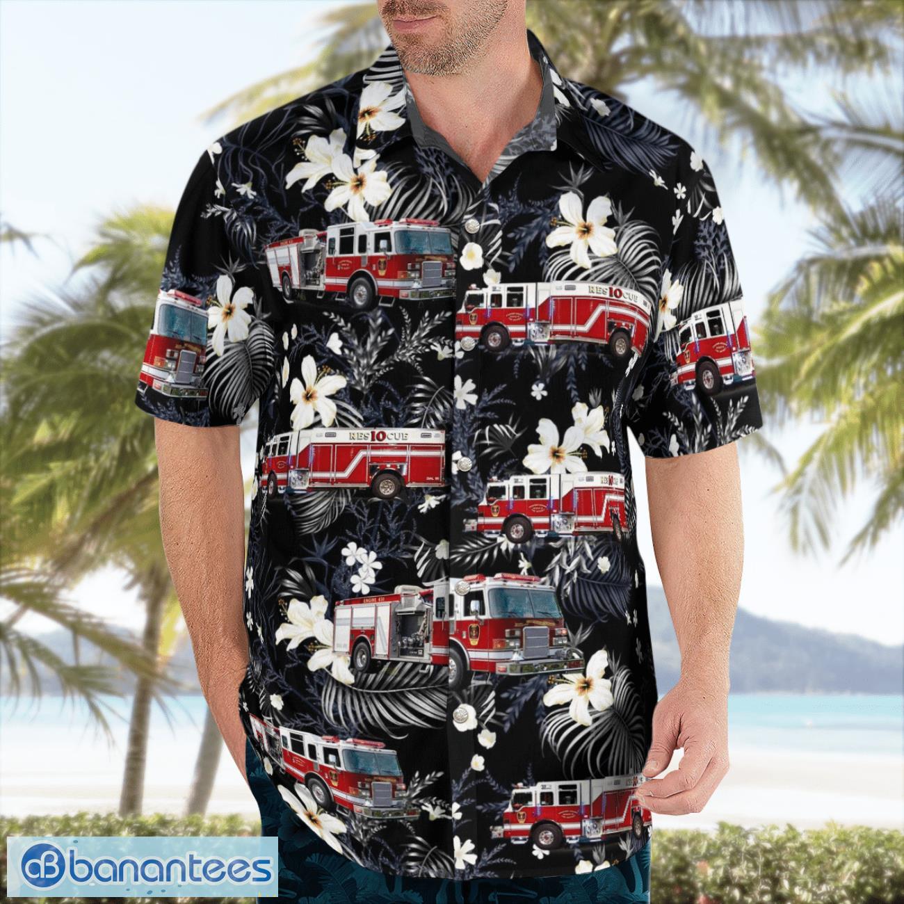 Stanford Heights Fire Department 3D Summer Aloha Hawaiian Shirt Stanford Heights Fire Department 3D Summer Aloha Hawaiian Shirt Product Photo 4
