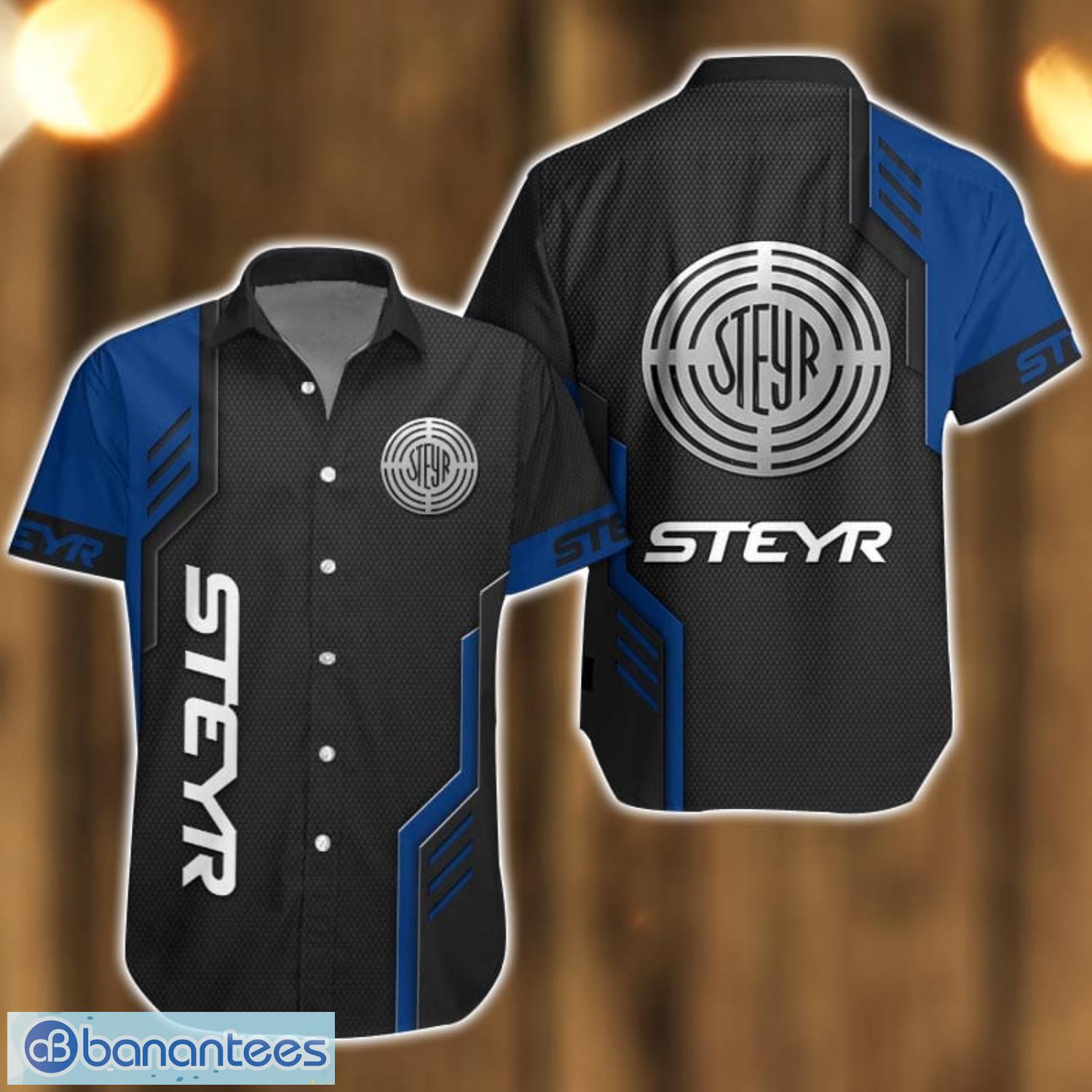 steyr logo car hawaiian shirt gift ideas image Steyr Logo Car Hawaiian Shirt Gift Ideas Product Photo 1