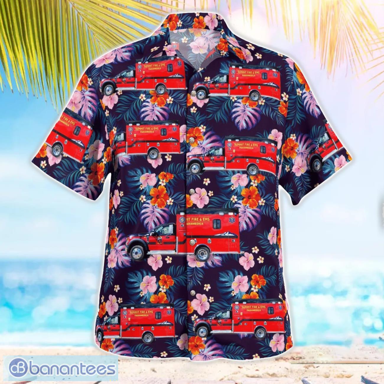 summit fire amp ems 3d hawaiian shirt 2 image Summit Fire & EMS 3D Hawaiian Shirt Product Photo 3