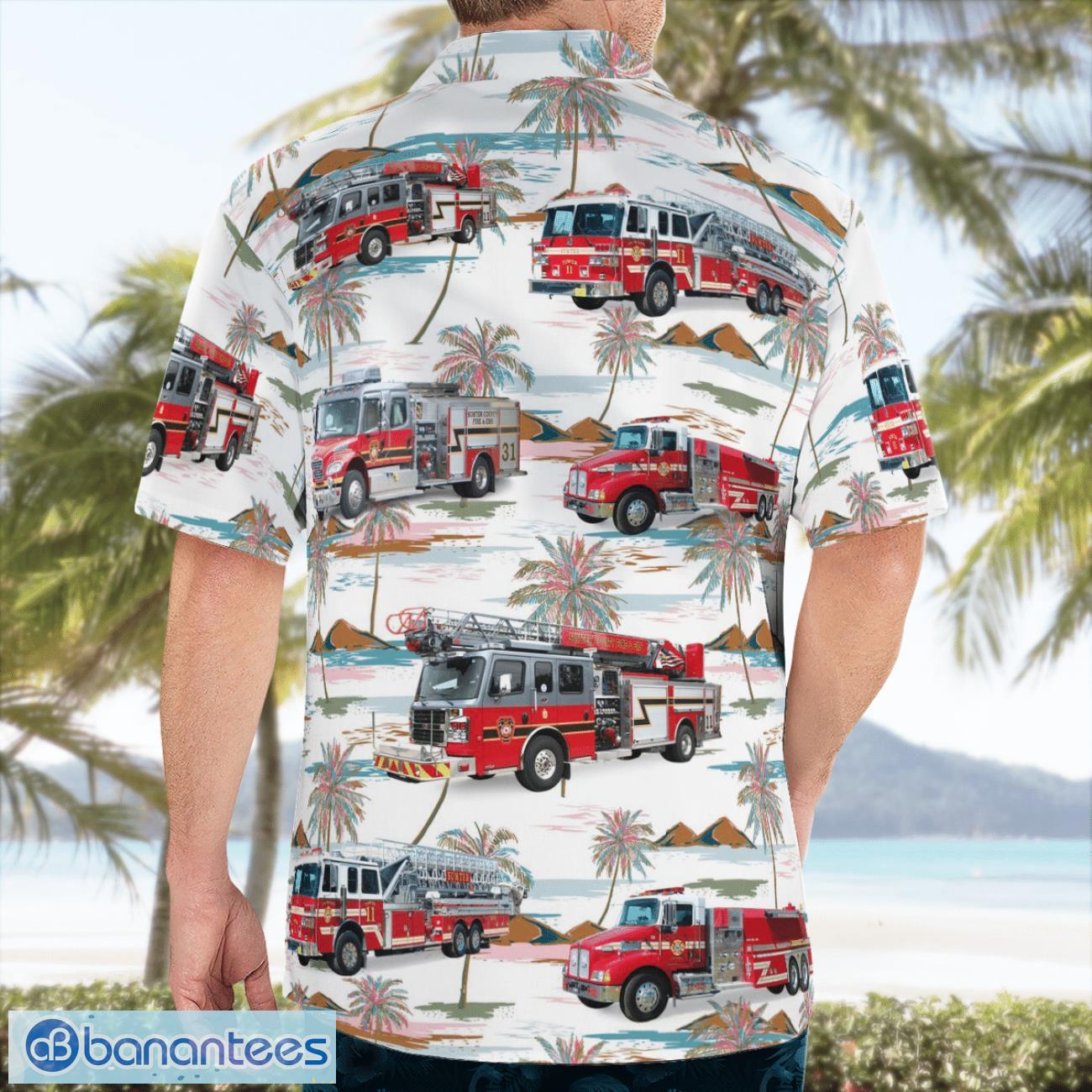 Sumter County Fire Department, Florida 3D Summer Aloha Hawaiian Shirt Sumter County Fire Department, Florida 3D Summer Aloha Hawaiian Shirt Product Photo 2