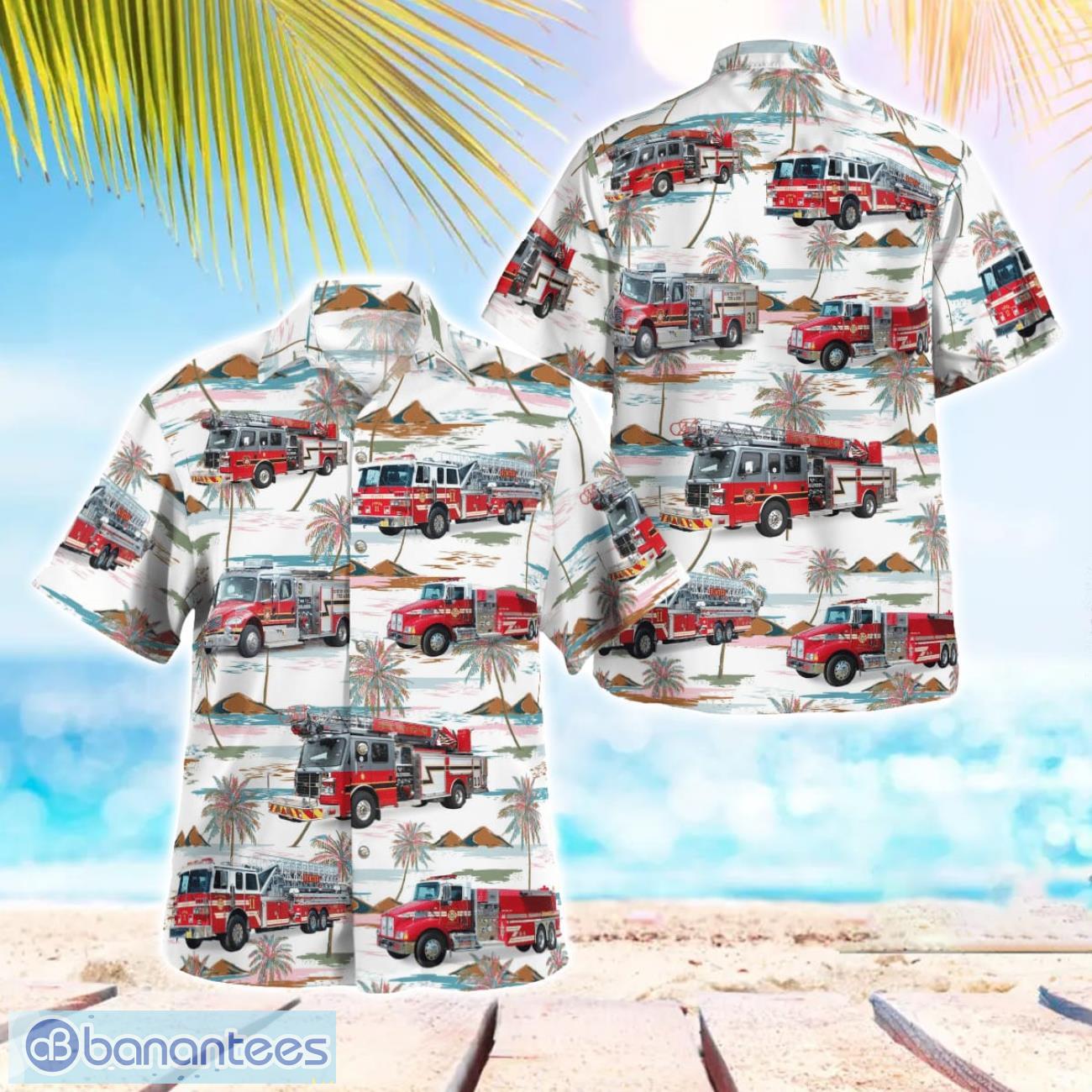 sumter county fire department florida 3d summer aloha hawaiian shirt image Sumter County Fire Department, Florida 3D Summer Aloha Hawaiian Shirt Product Photo 1