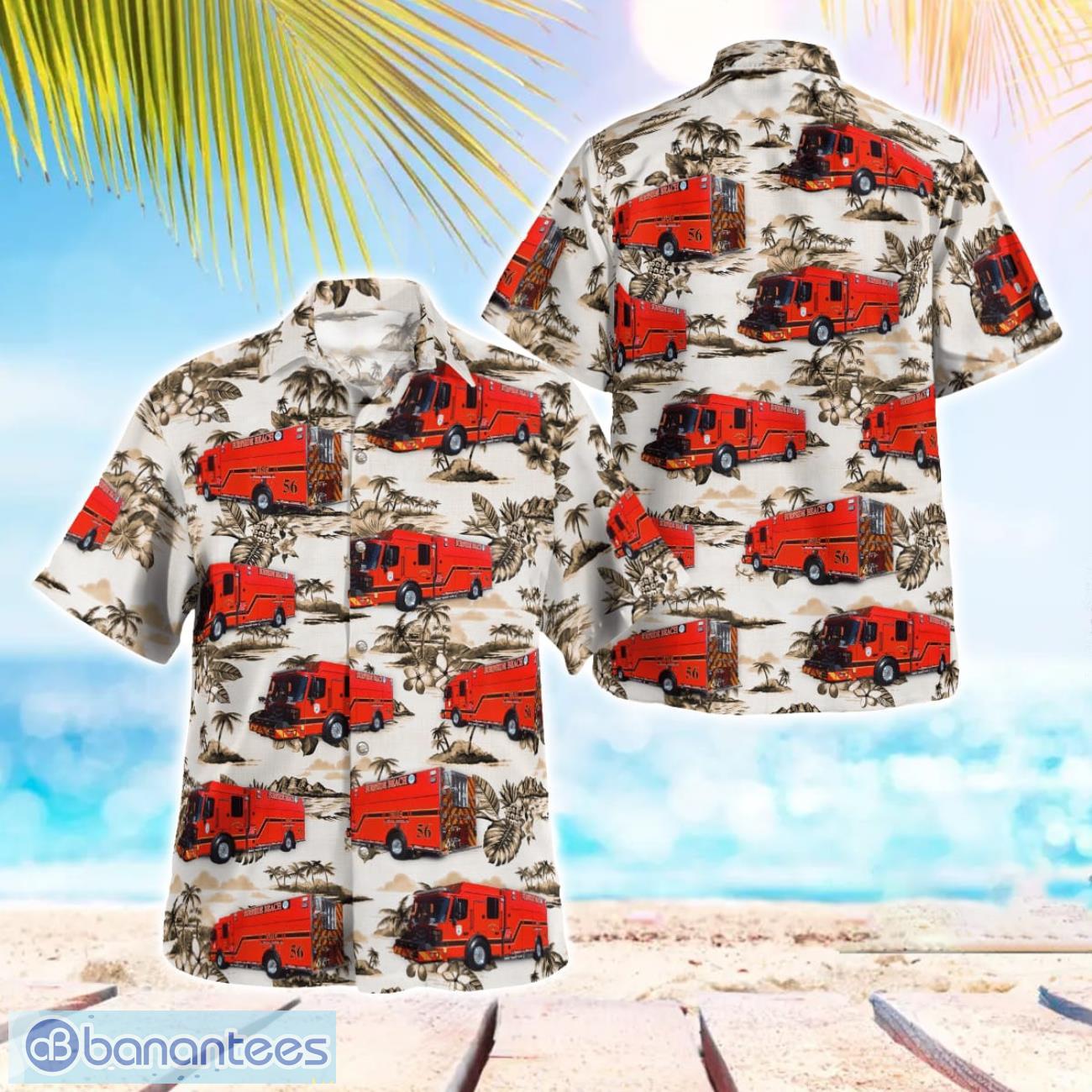 surfside beach fire dept south carolina beach hawaiian shirt gift for summer holiday image Surfside Beach Fire Dept., South Carolina Beach Hawaiian Shirt Gift For Summer Holiday Product Photo 1