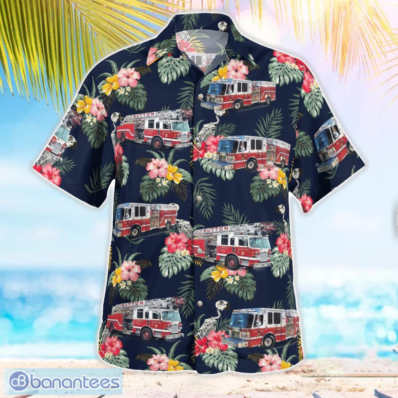 sutton fire department massachusetts 3d hawaiian shirt 1 image Sutton Fire Department, Massachusetts 3D Hawaiian Shirt Product Photo 2