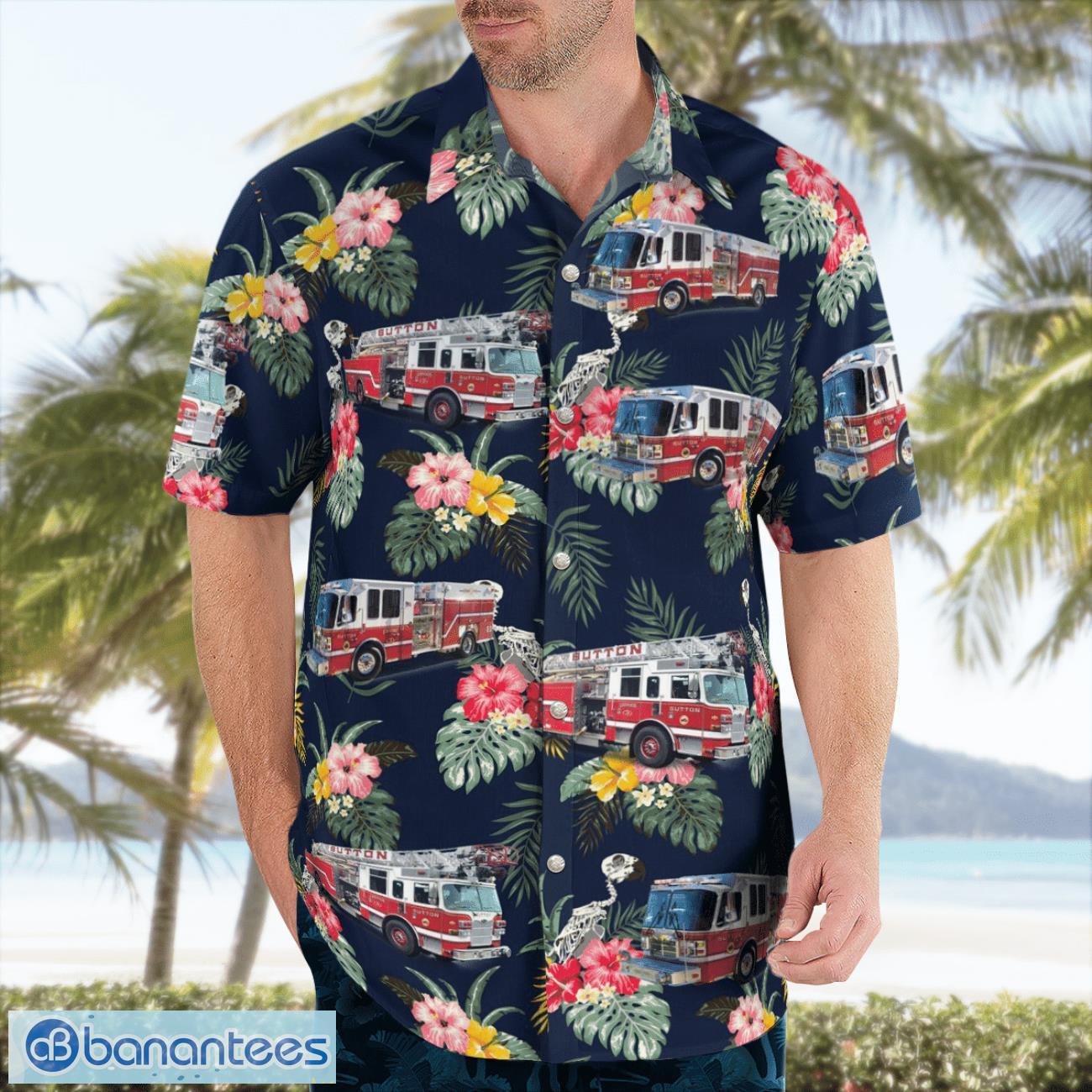 Sutton Fire Department, Massachusetts 3D Hawaiian Shirt Sutton Fire Department, Massachusetts 3D Hawaiian Shirt Product Photo 3