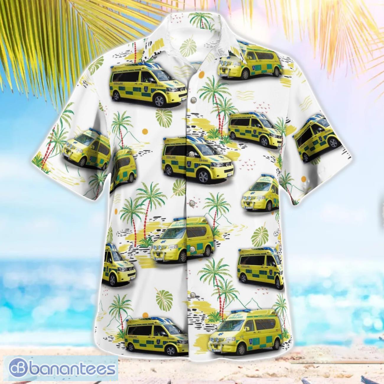 sweden stockholm ambulance aloha hawaiian shirt 1 image Sweden Stockholm Ambulance Aloha Hawaiian Shirt Product Photo 2