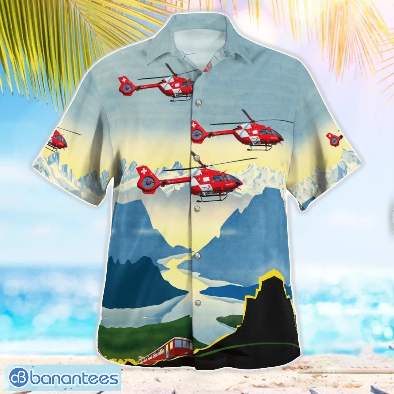 swiss air ambulance airbus helicopters h145 beach hawaiian shirt gift for summer holiday 1 image Swiss Air Ambulance Airbus Helicopters H145 Beach Hawaiian Shirt Gift For Summer Holiday Product Photo 2