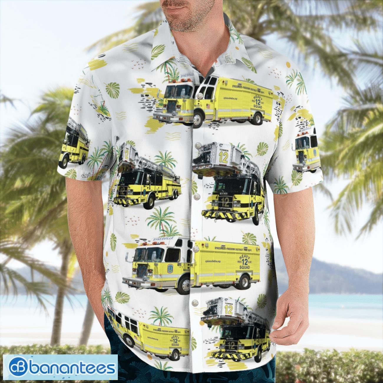 Sykesville Freedom District Fire Department, Maryland 3D Hawaiian Shirt Sykesville Freedom District Fire Department, Maryland 3D Hawaiian Shirt Product Photo 4