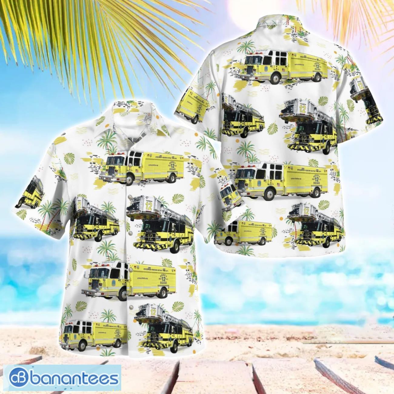 sykesville freedom district fire department maryland 3d hawaiian shirt image Sykesville Freedom District Fire Department, Maryland 3D Hawaiian Shirt Product Photo 1