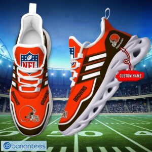 Custom Name NFL Cleveland Browns Sneakers Sport Team Max Soul Shoes For Men Women Product Photo 6