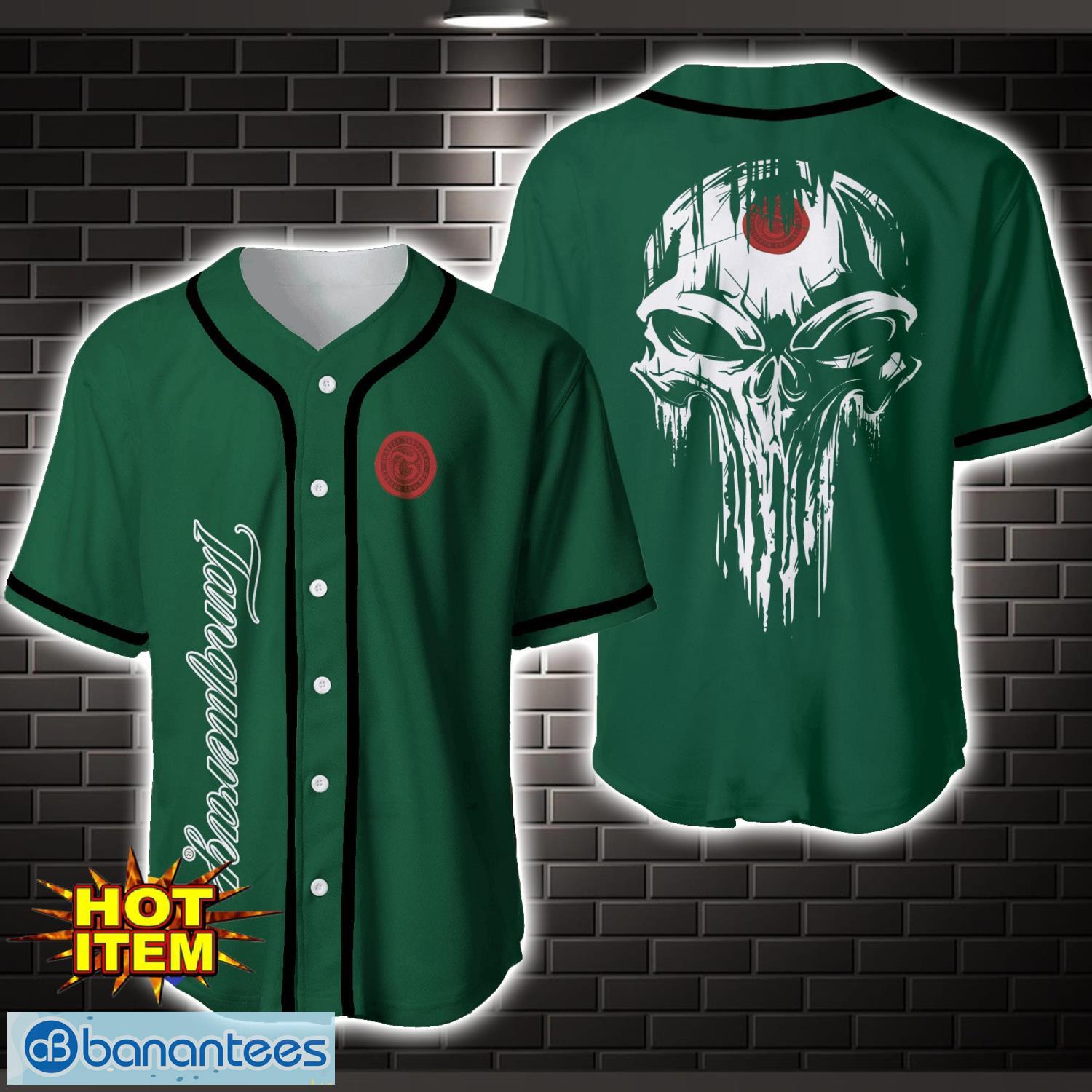 tanqueray skull baseball jersey shirt limited for fans drinking lover baseball jersey image Tanqueray Skull Baseball Jersey Shirt Limited For Fans Drinking Lover Baseball Jersey Product Photo 1
