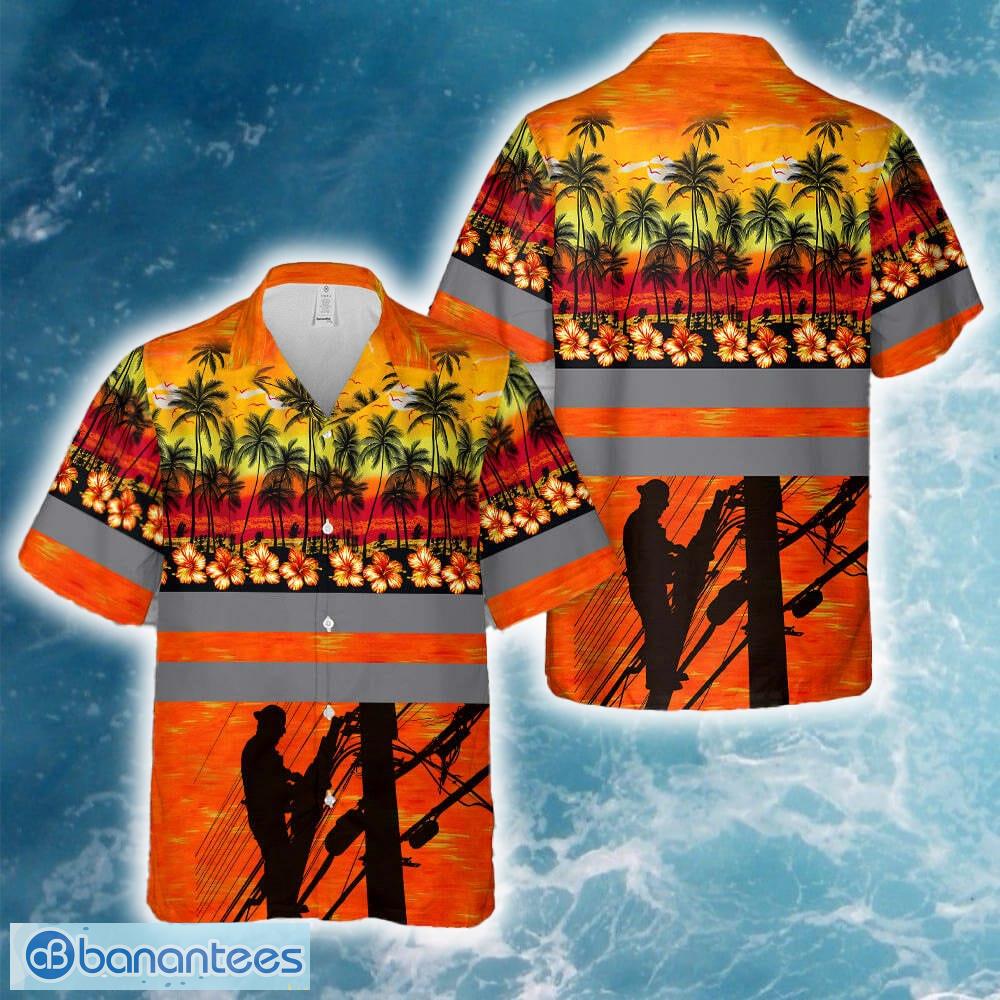 telephone lines worker tropical hawaiian shirt image Telephone Lines Worker Tropical Hawaiian Shirt - Telephone Lines Worker Tropical Hawaiian Shirt
