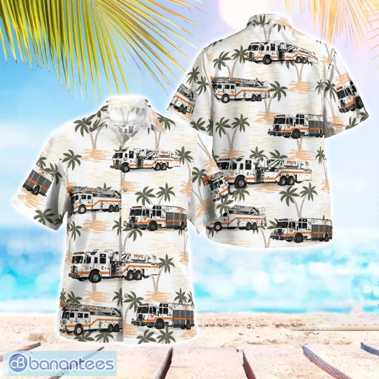 tenafly fire department new jersey 3d hawaiian shirt image Tenafly Fire Department, New Jersey 3D Hawaiian Shirt Product Photo 1