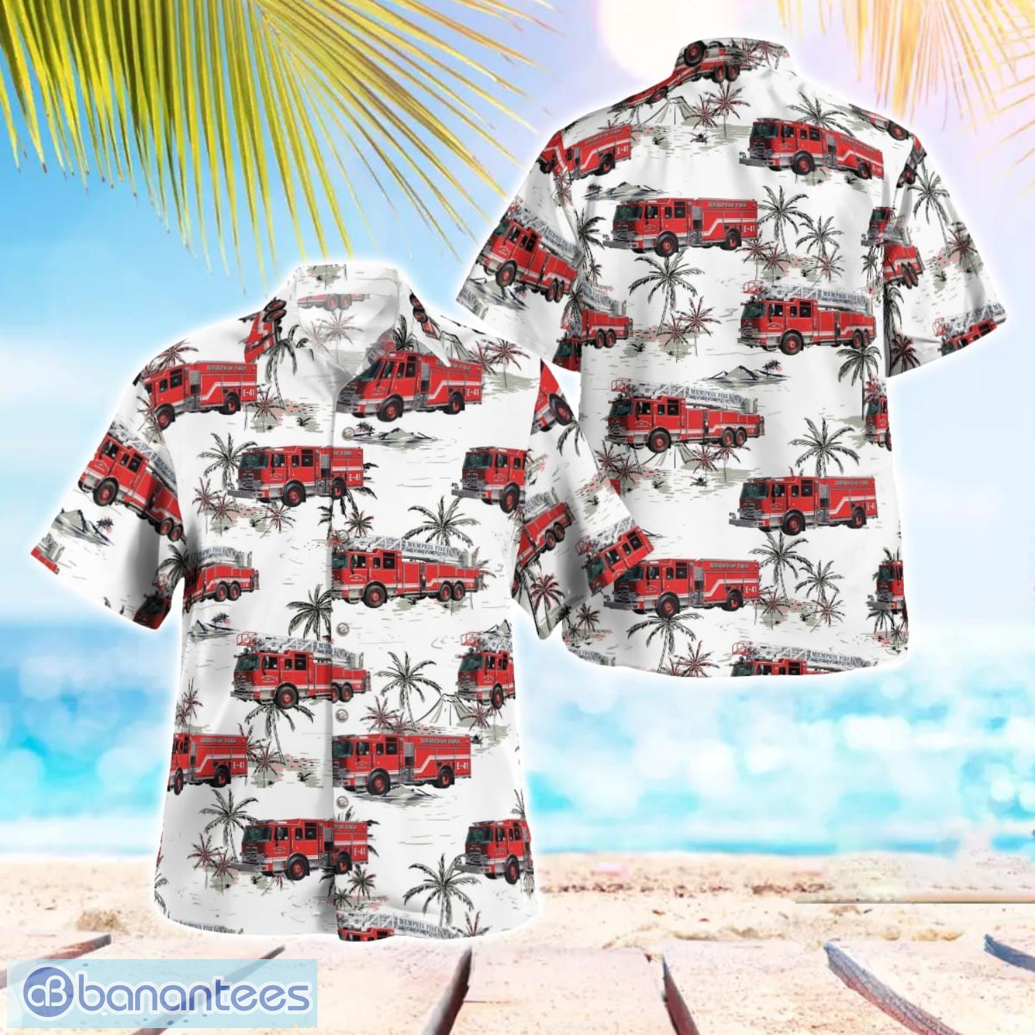 tennessee memphis fire services 3d hawaiian shirt gift for summer image Tennessee Memphis Fire Services 3D Hawaiian Shirt Gift For Summer Product Photo 1