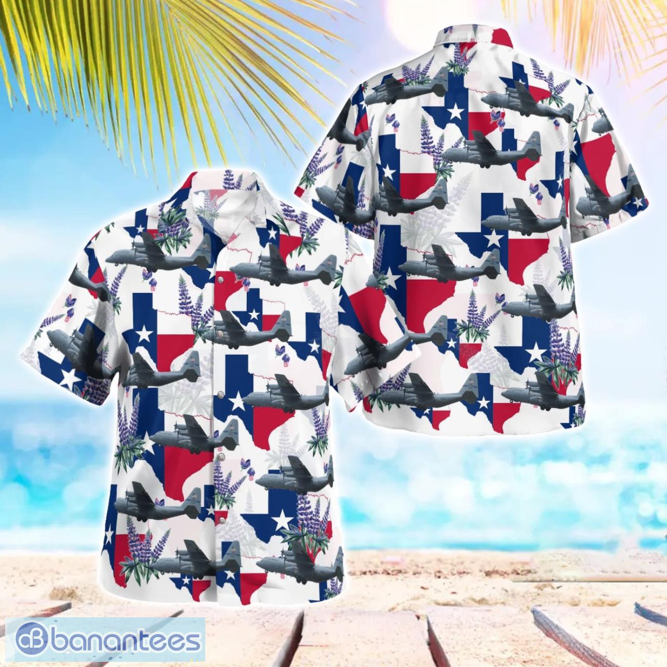 texas air national guard c 130h 85 1362 callsign roper 91 3d summer aloha hawaiian shirt image Texas Air National Guard C-130H 85-1362 callsign -Roper 91- 3D Summer Aloha Hawaiian Shirt Product Photo 1