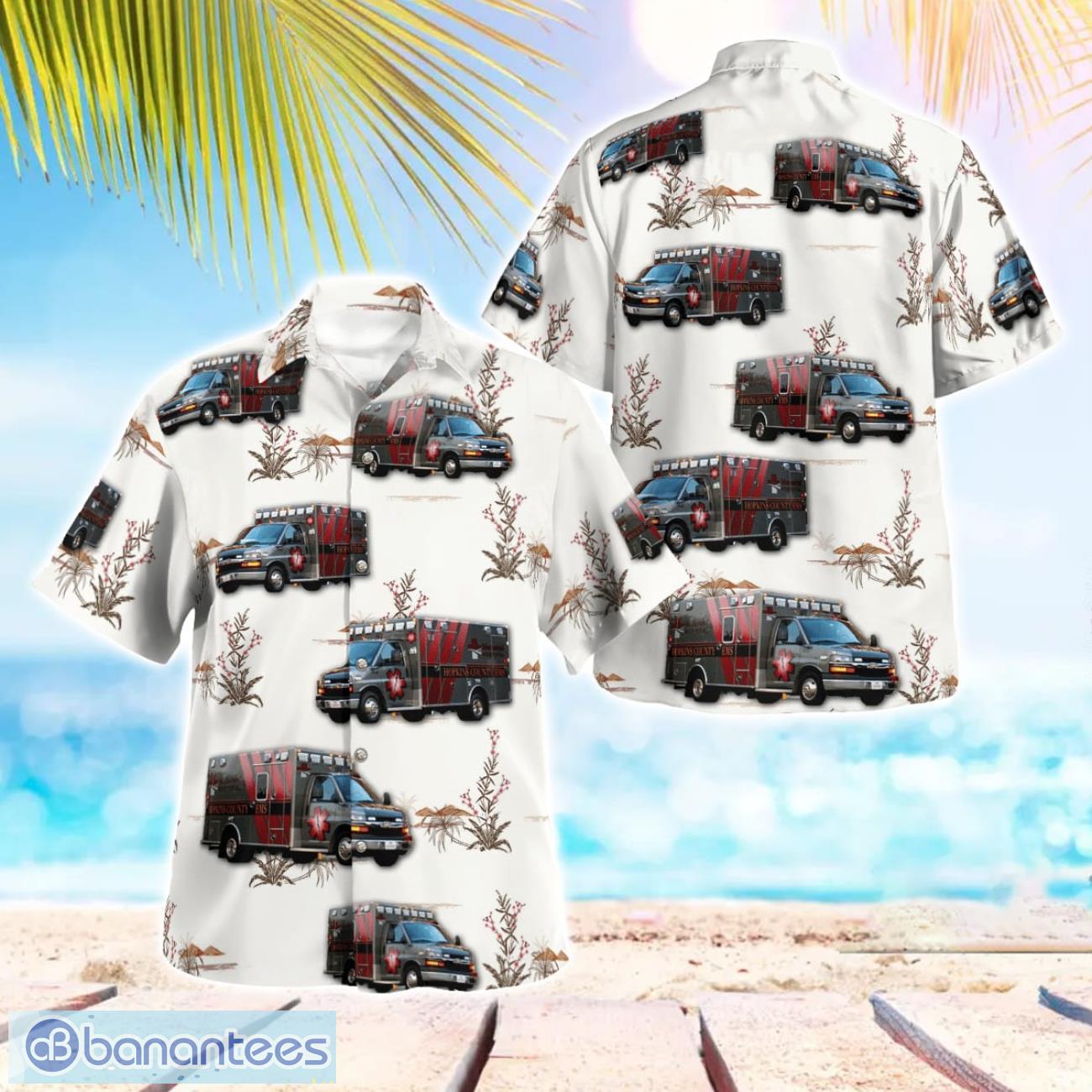 texas hopkins county ems hawaiian shirt beach shirt summer holiday gift image Texas Hopkins County EMS Hawaiian Shirt Beach Shirt Summer Holiday Gift Product Photo 1