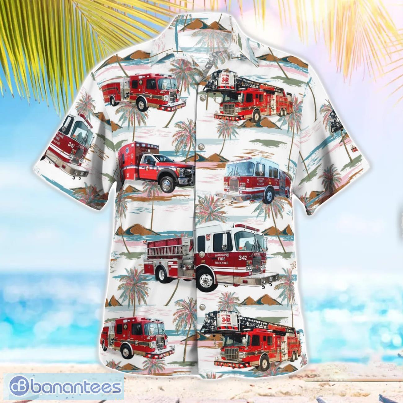 Texas, Hutchins Fire Rescue Beach Hawaiian Shirt Summer Gift Texas, Hutchins Fire Rescue Beach Hawaiian Shirt Summer Gift Product Photo 3