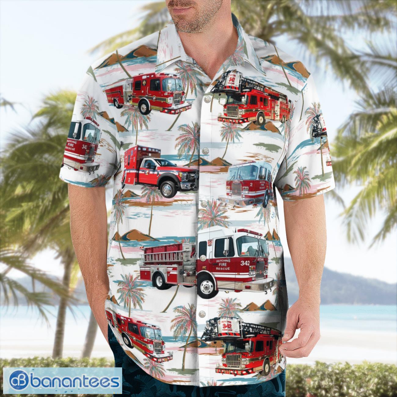 Texas, Hutchins Fire Rescue Beach Hawaiian Shirt Summer Gift Texas, Hutchins Fire Rescue Beach Hawaiian Shirt Summer Gift Product Photo 4