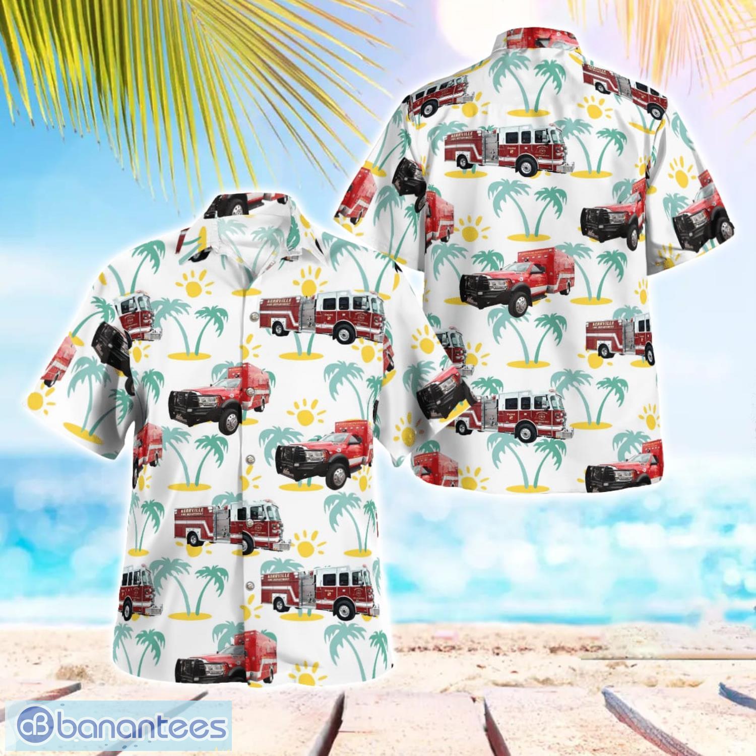 texas kerrville fire department 3d hawaiian shirt gift for summer image Texas Kerrville Fire Department 3D Hawaiian Shirt Gift For Summer Product Photo 1