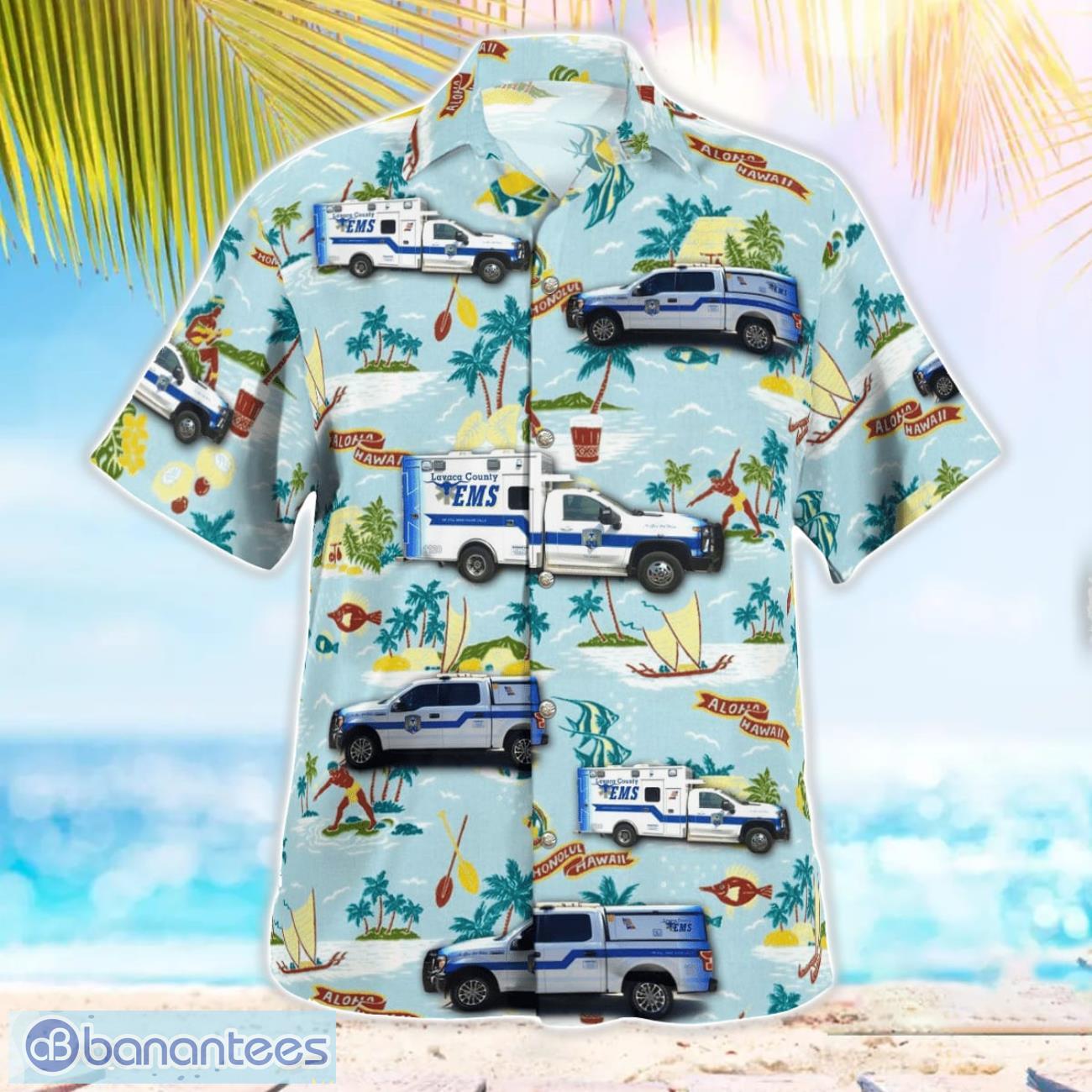 Texas Lavaca County EMS Aloha Hawaiian Shirt Texas Lavaca County EMS Aloha Hawaiian Shirt Product Photo 4
