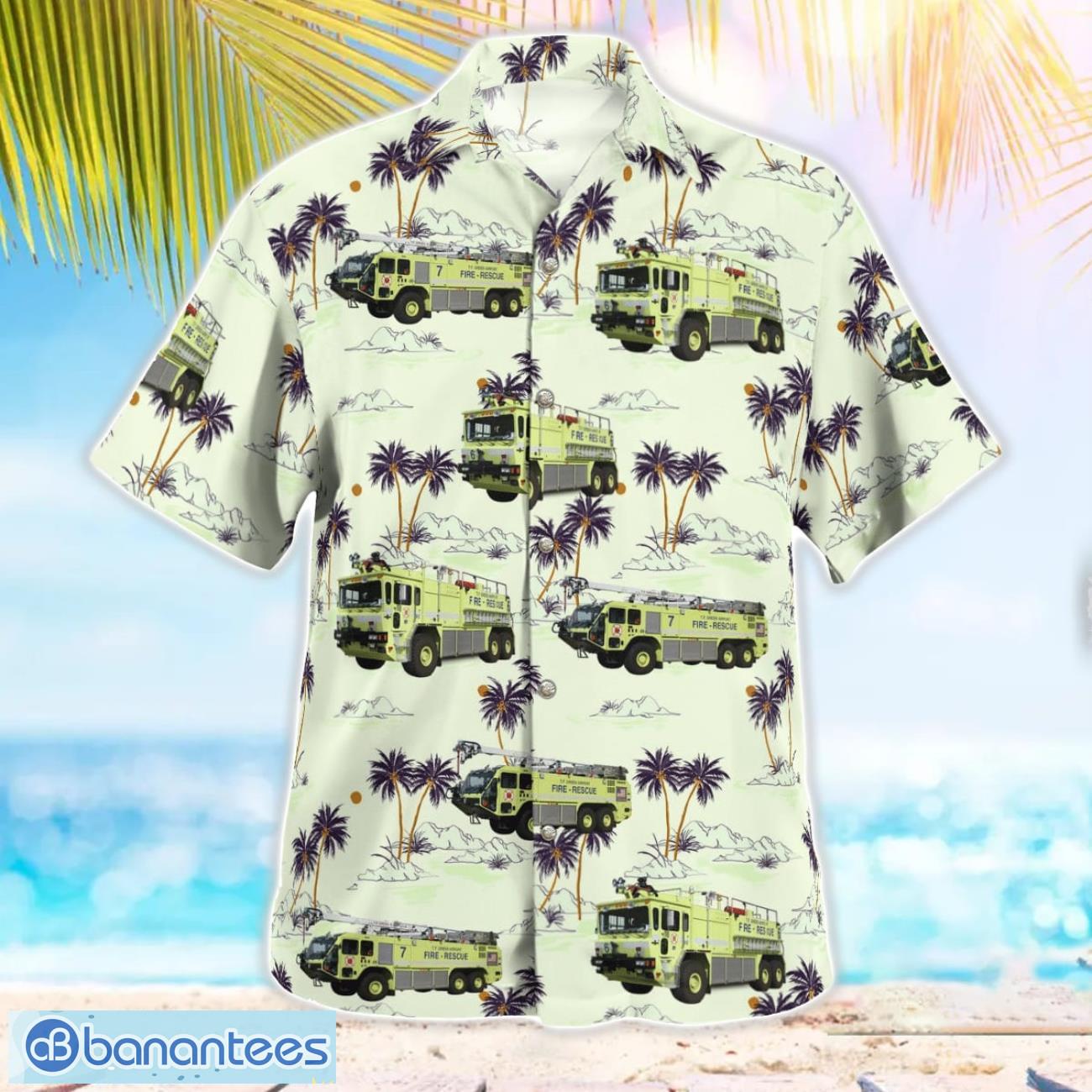 TF Green Airport Fire Department Beach Hawaiian Shirt Gift For Summer Holiday TF Green Airport Fire Department Beach Hawaiian Shirt Gift For Summer Holiday Product Photo 3