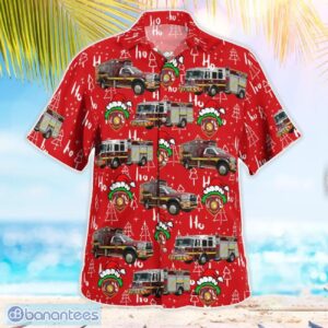 Sebring, Highlands County, Florida, Highlands County Fire Rescue Christmas Aloha Hawaiian Shirt Product Photo 3