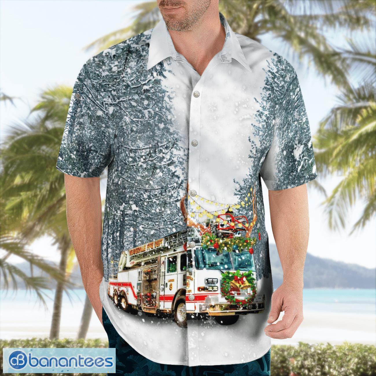town of weaverville fire department christmas beach hawaiian shirt gift for summer holiday 2 image Town of Weaverville Fire Department Christmas Beach Hawaiian Shirt Gift For Summer Holiday Product Photo 3