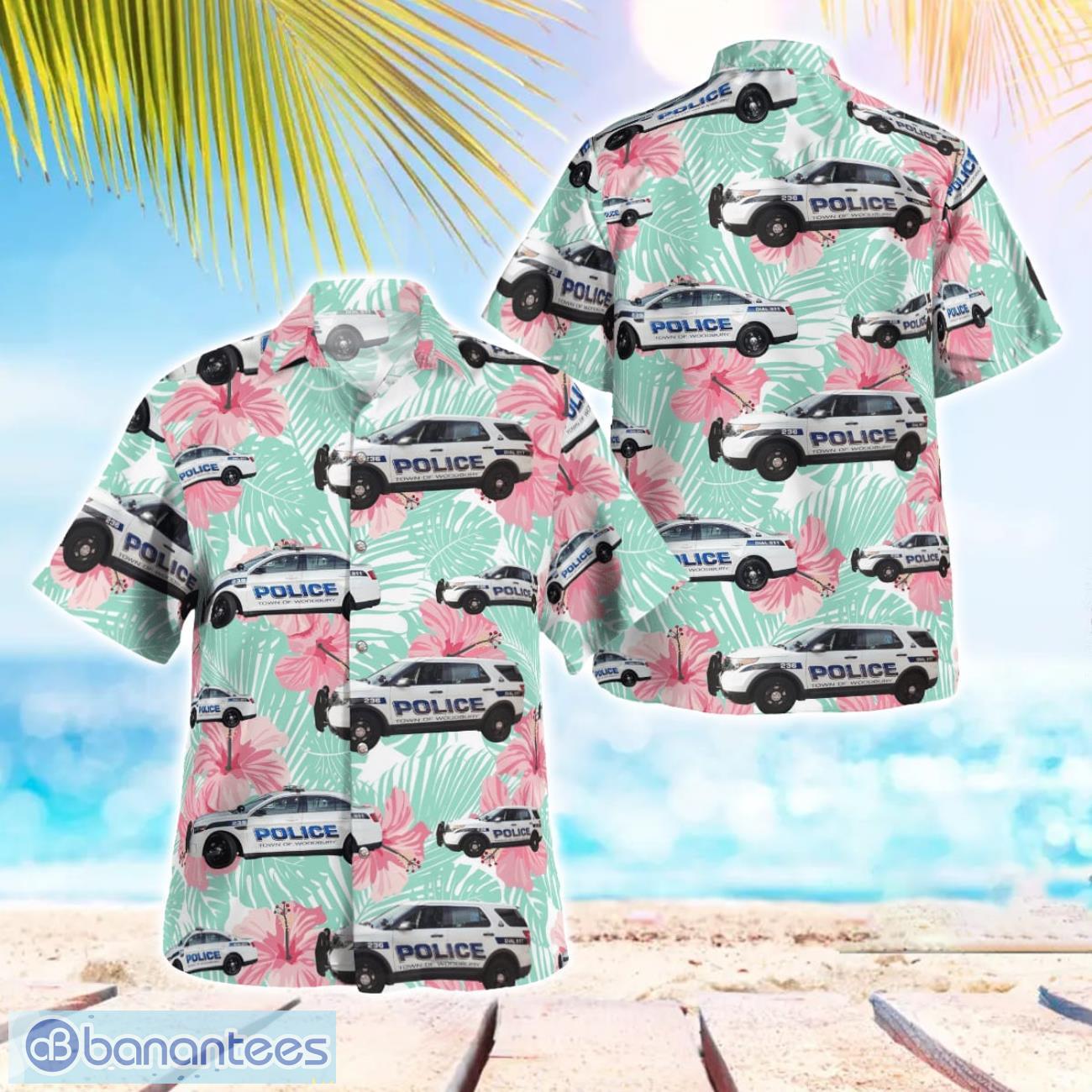 town of woodbury police dept new york hawaiian shirt beach summer shirt image Town of Woodbury Police Dept., New York Hawaiian Shirt Beach Summer Shirt Product Photo 1