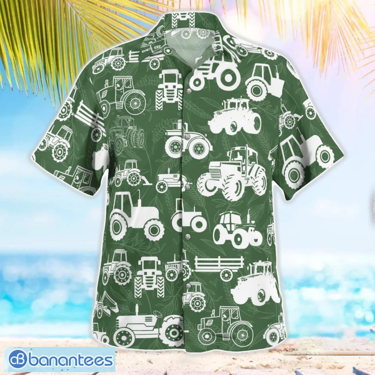 Tractor Pattern Beach Hawaiian Shirt Summer Gift Tractor Pattern Beach Hawaiian Shirt Summer Gift Product Photo 3