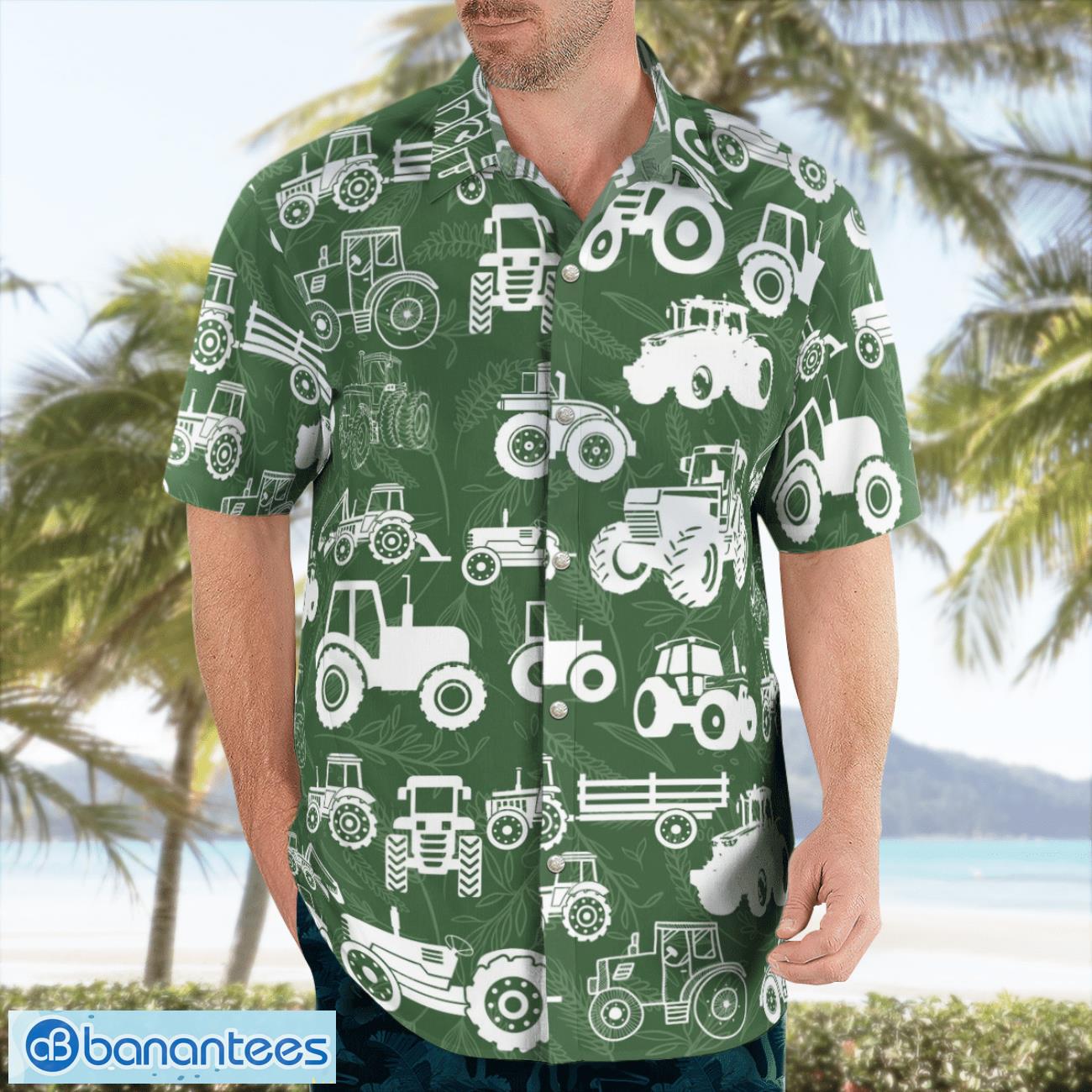 Tractor Pattern Beach Hawaiian Shirt Summer Gift Tractor Pattern Beach Hawaiian Shirt Summer Gift Product Photo 4