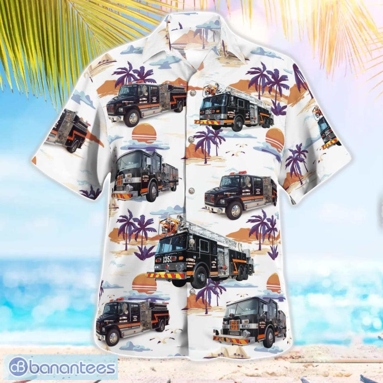 Tri-County Fire Protection District, Missouri 3D Summer Aloha Hawaiian Shirt Tri-County Fire Protection District, Missouri 3D Summer Aloha Hawaiian Shirt Product Photo 3