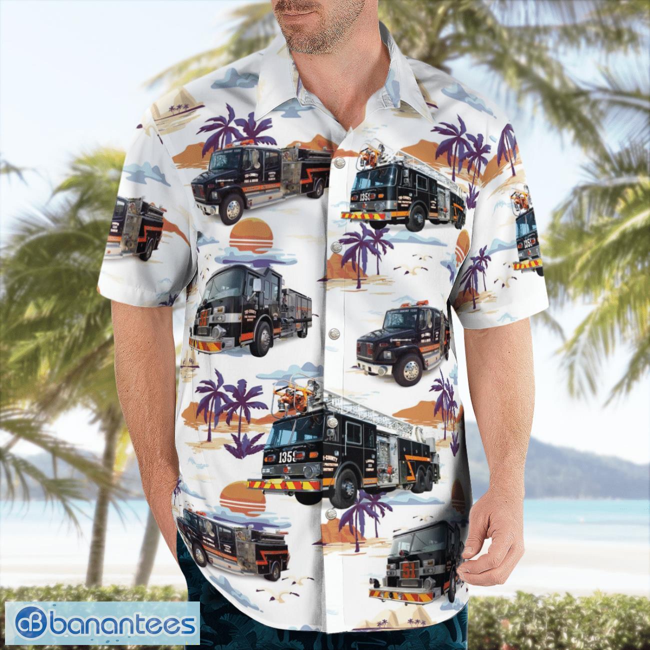 Tri-County Fire Protection District, Missouri 3D Summer Aloha Hawaiian Shirt Tri-County Fire Protection District, Missouri 3D Summer Aloha Hawaiian Shirt Product Photo 4