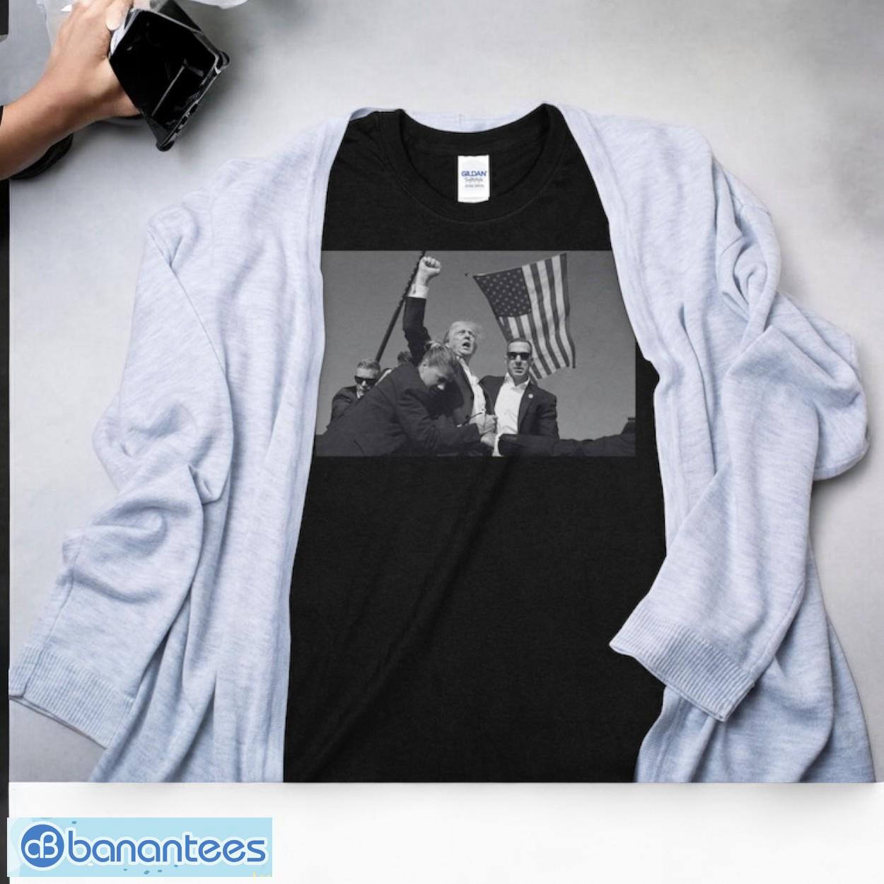 trump shooting donald trump presidential campaign 2024 t shirt image Trump Shooting, Donald Trump Presidential Campaign 2024 T-Shirt Product Photo 1