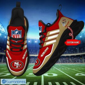 Custom Name NFL San Francisco 49ers Sneakers Sport Team Max Soul Shoes For Men Women Product Photo 4