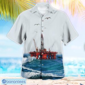 Scotland Offshore Drilling Rig Aloha Hawaiian Shirt Product Photo 3
