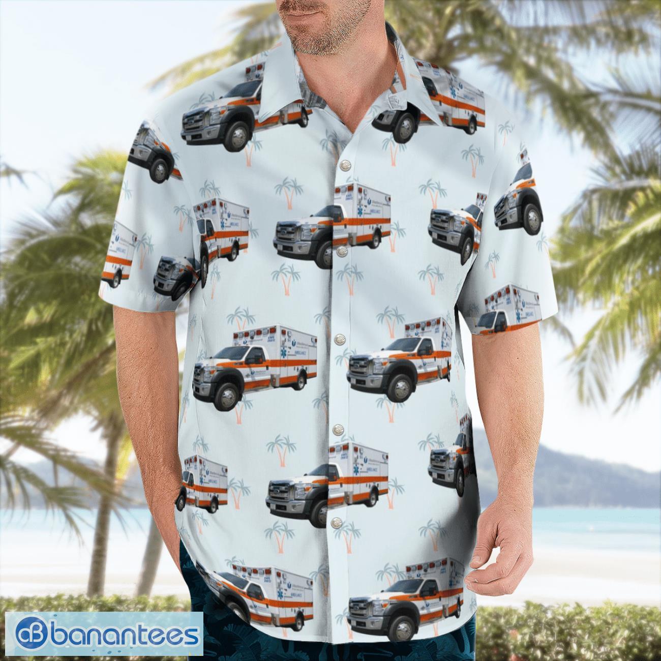 umass memorial ems worcester ma ambulance hawaiian shirt gift for summer vacation 2 image UMass Memorial EMS, Worcester, MA Ambulance Hawaiian Shirt Gift For Summer Vacation Product Photo 3